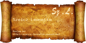 Szeicz Leonetta névjegykártya